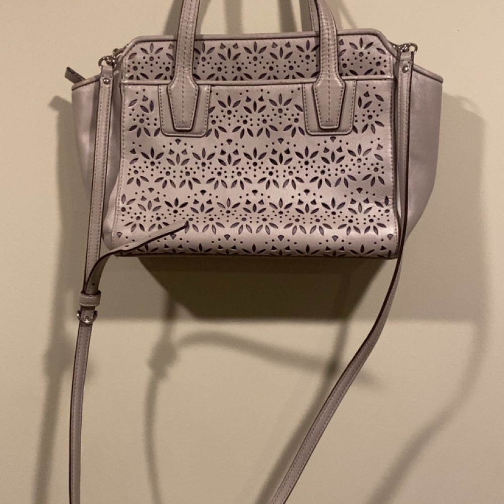 Coach Gray Satchel with Cut-Out Design